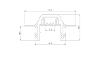 Lumines profile type DURO silver anodes, 2,02 m